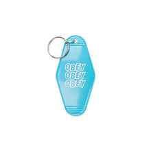 Jumble Stacks Plastic Keychain Turquoise
