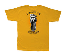color: gold ~ alt: gas pedal stock tee