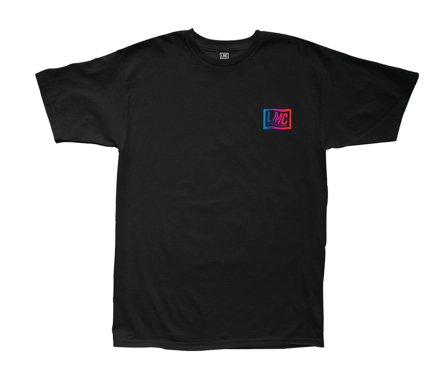 color: black ~ alt: psyched stock tee
