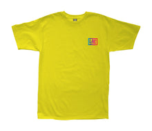 color: yellow ~ alt: psyched stock tee