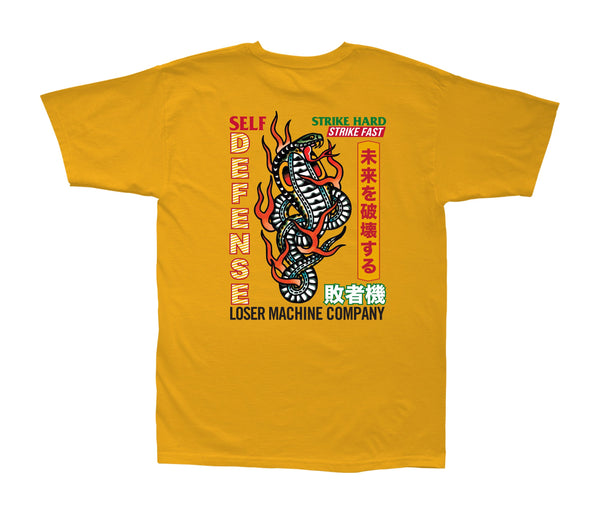 color: gold ~ alt: Strike hard stock tee