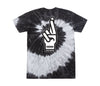 color: Tie Dye Black Rainbow ~ alt: Drop out tee