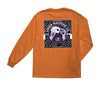color: orange ~ alt: slow hand stock LS Tee