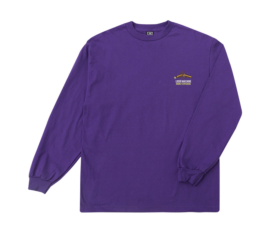 color: purple ~ alt: Great Gorilla stock ls tee