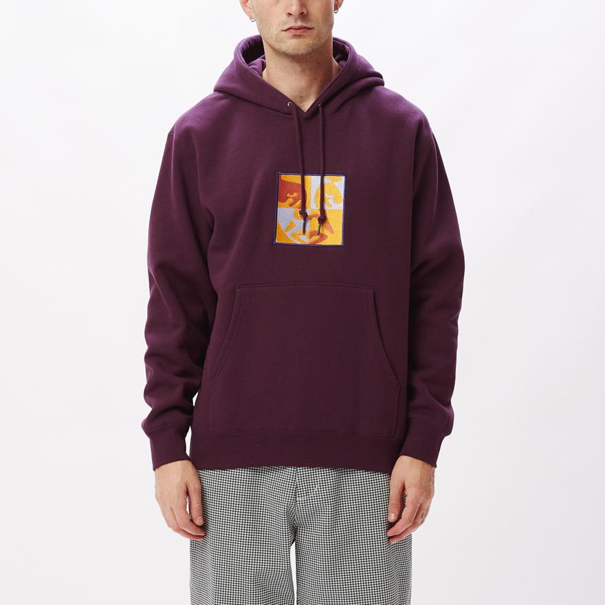 Phases Icon Hood Pullover Hood berry wine