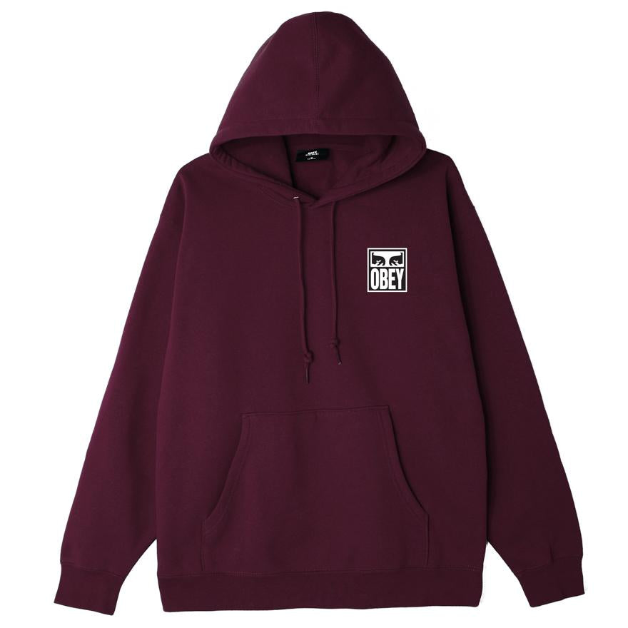 Eyes Icon II Box Fit Pullover Hood berry wine