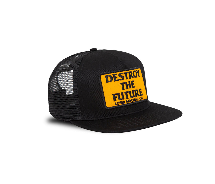 color: black ~ alt: Destroy trucker hat