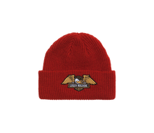 color: Red ~ alt: Frank Beanie