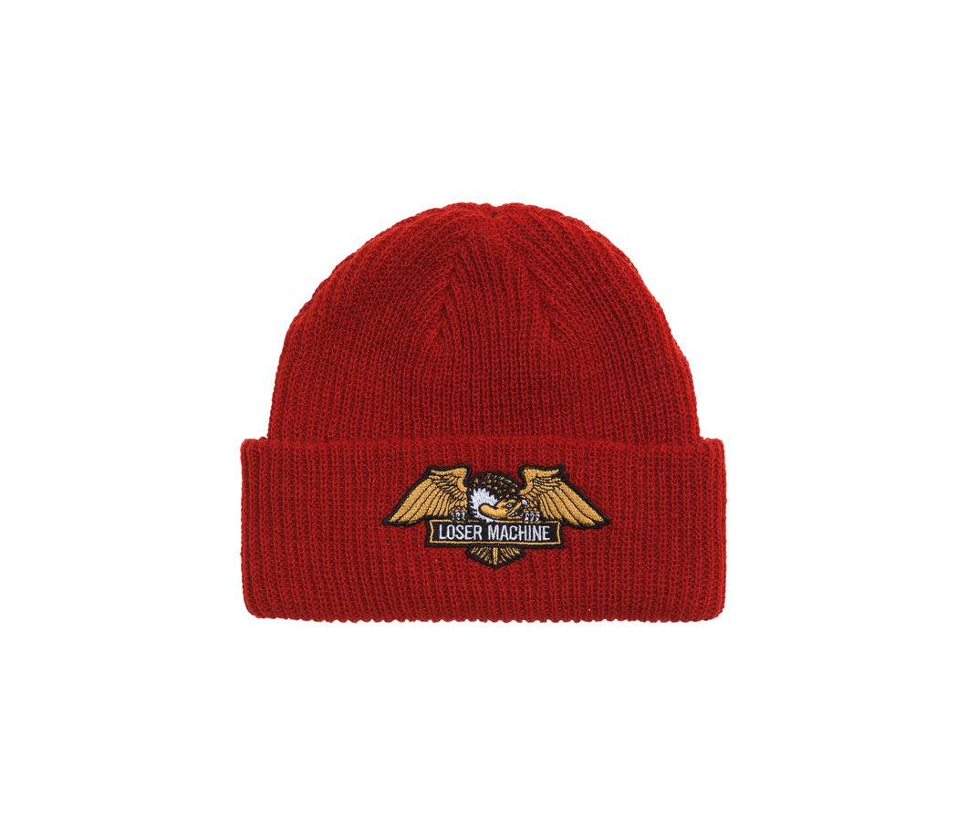 color: Red ~ alt: Frank Beanie