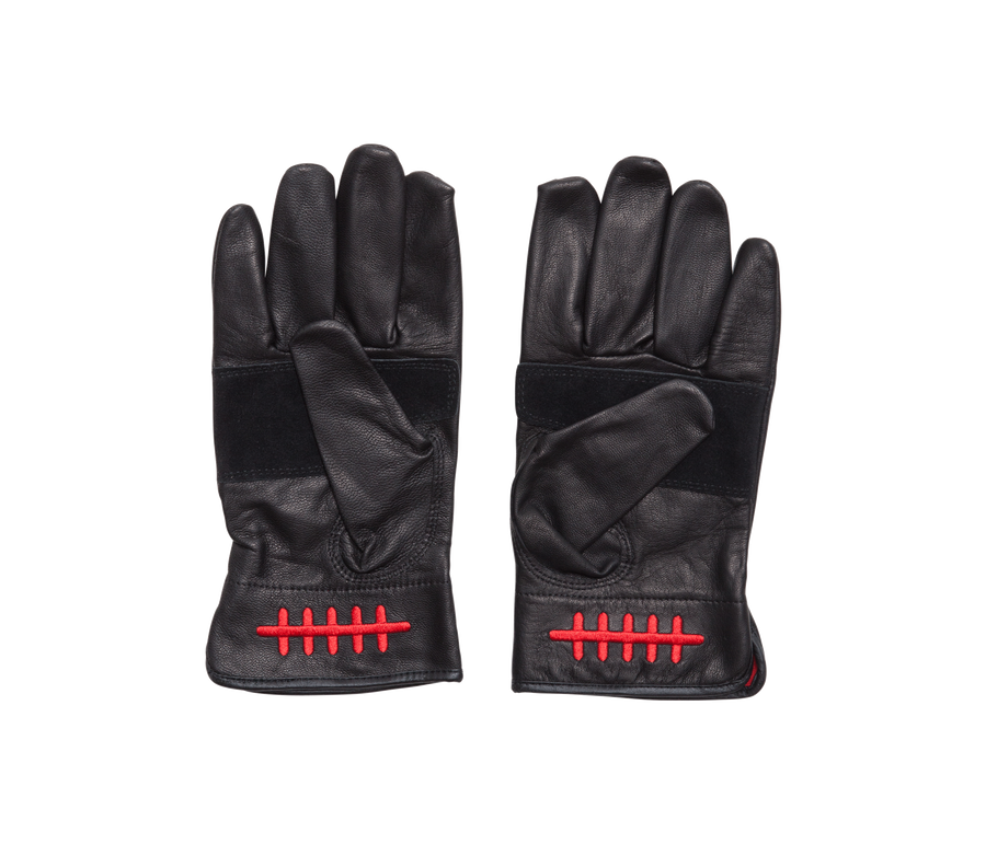 color: black ~ alt: Death Grip Leather Gloves