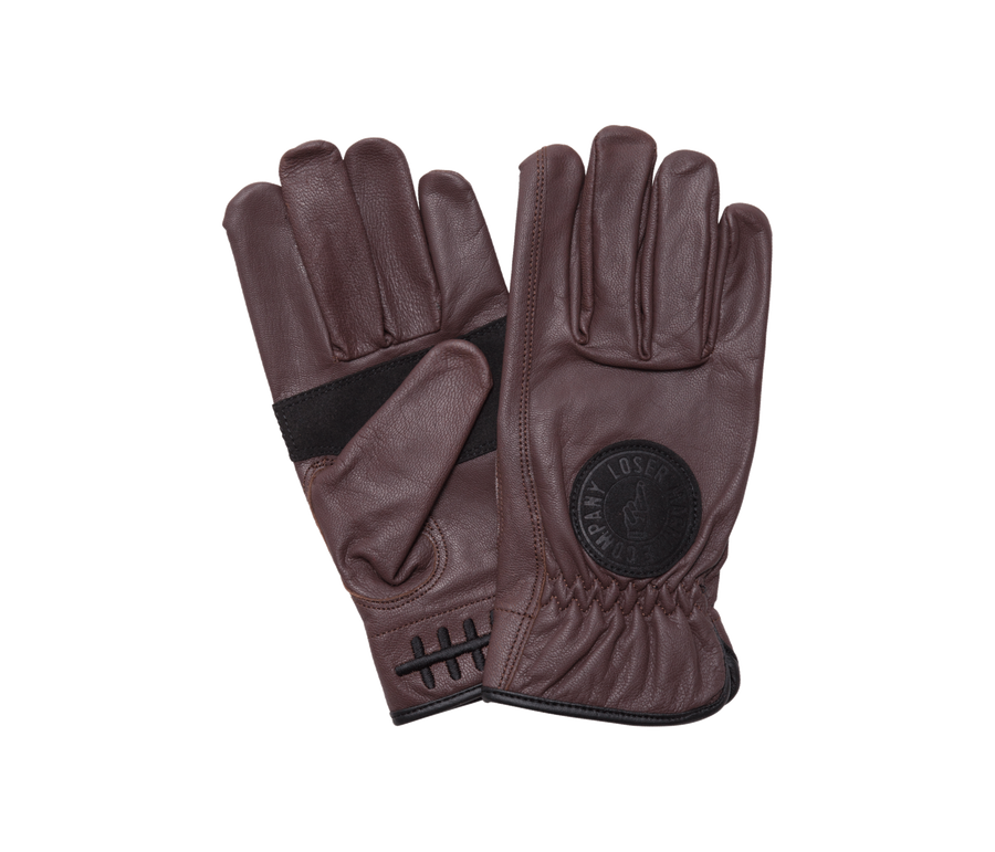 color: Brown ~ alt: Death Grip Leather Gloves