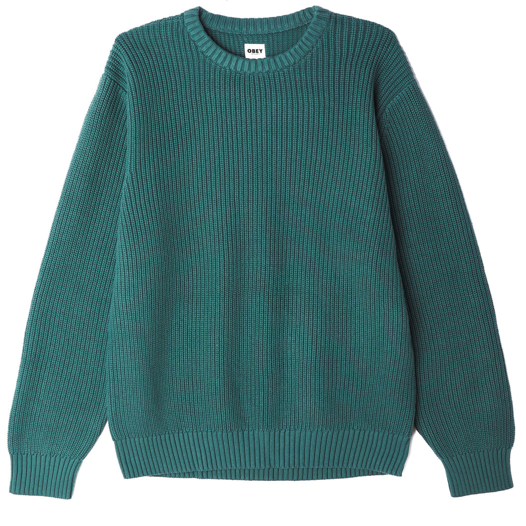 Obey Bold Label Organic Sweater Mallard Green