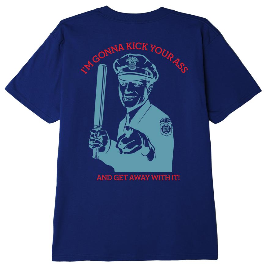 Kick Your Ass Cop Classic T-Shirt Navy