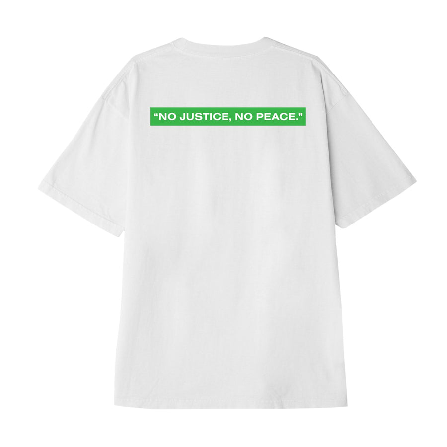 No Justice No Peace Heavyweight Box T-Shirt White
