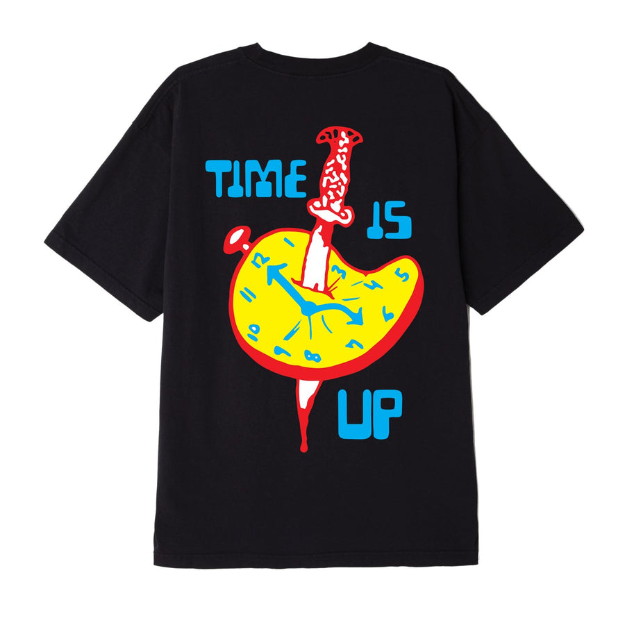 Time Is Up Heavyweight Box Tee Black
