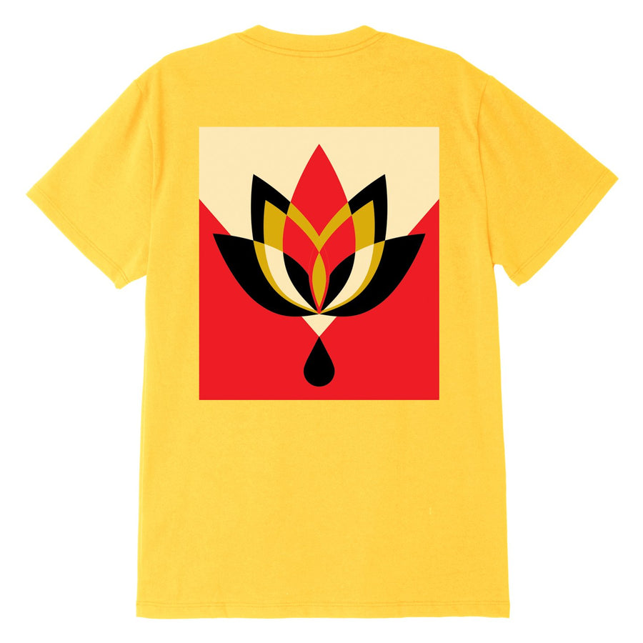 Geometric Flower 3 Sustainable T-Shirt Yellow