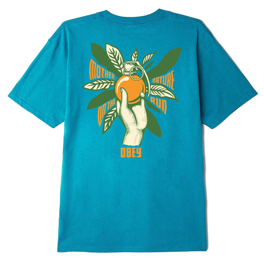 Mother Nature on The Run Sustainable T-Shirt Turquoise