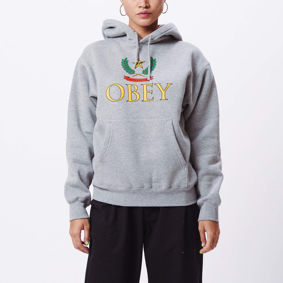 Obbedire Box Fit Pullover Hood Grey Heather