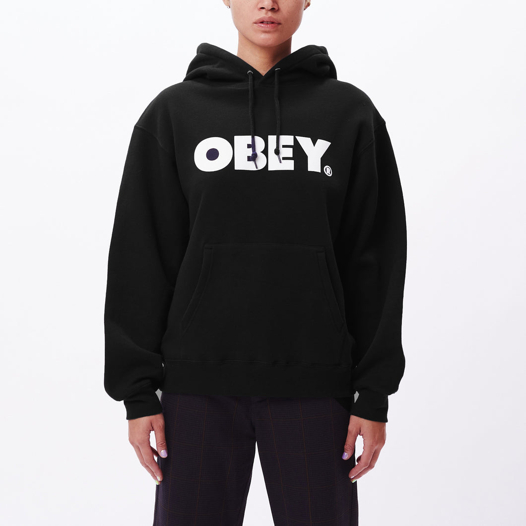 Obey Bold Box Fit Pullover Hood Black