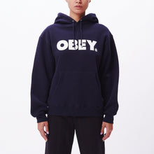 Obey Bold Box Fit Pullover Hood Deep Navy