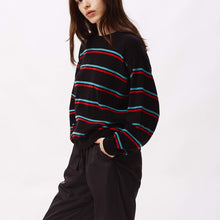 Lefty Stripe Sweaters Black Multi