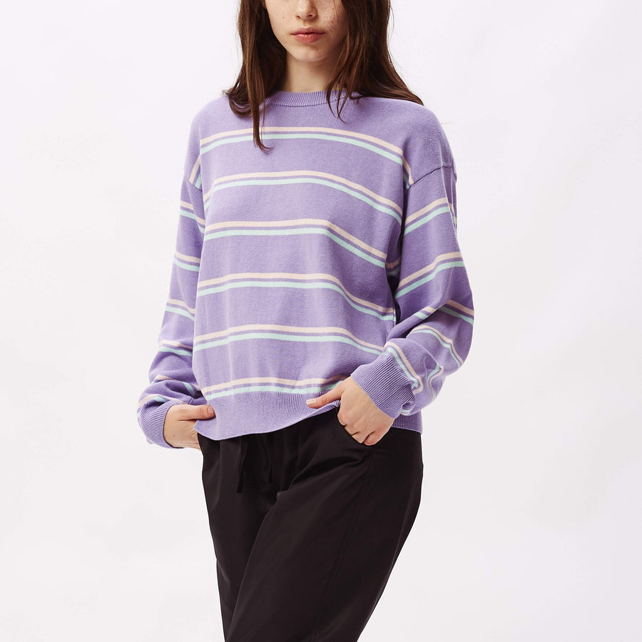 Lefty Stripe Sweaters Periwinkle