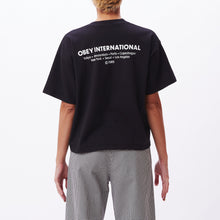 Obey Hers Custom Crop T-Shirt Off Black