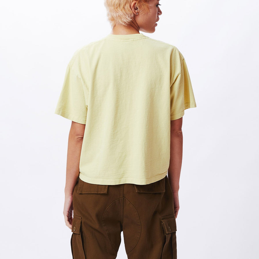 Bubble Man Custom Crop T-Shirt pale green