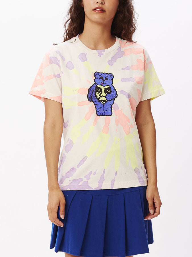 Scare Bears Tie Dye Custom Box T-Shirt Neon Spiral