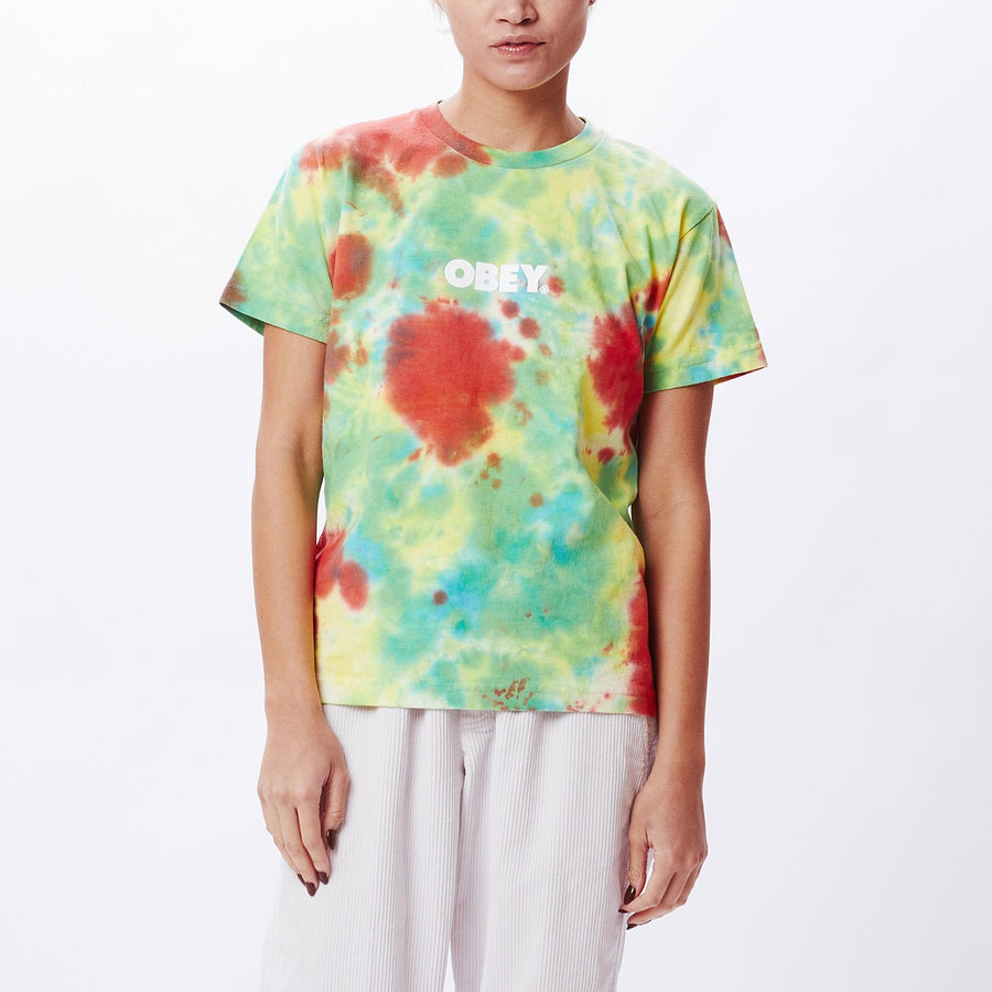 Bold Tie Dye Custom Box T-Shirt rainbow blotch