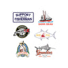 color: assorted ~ alt: Fishing Series Sticker - 6PK