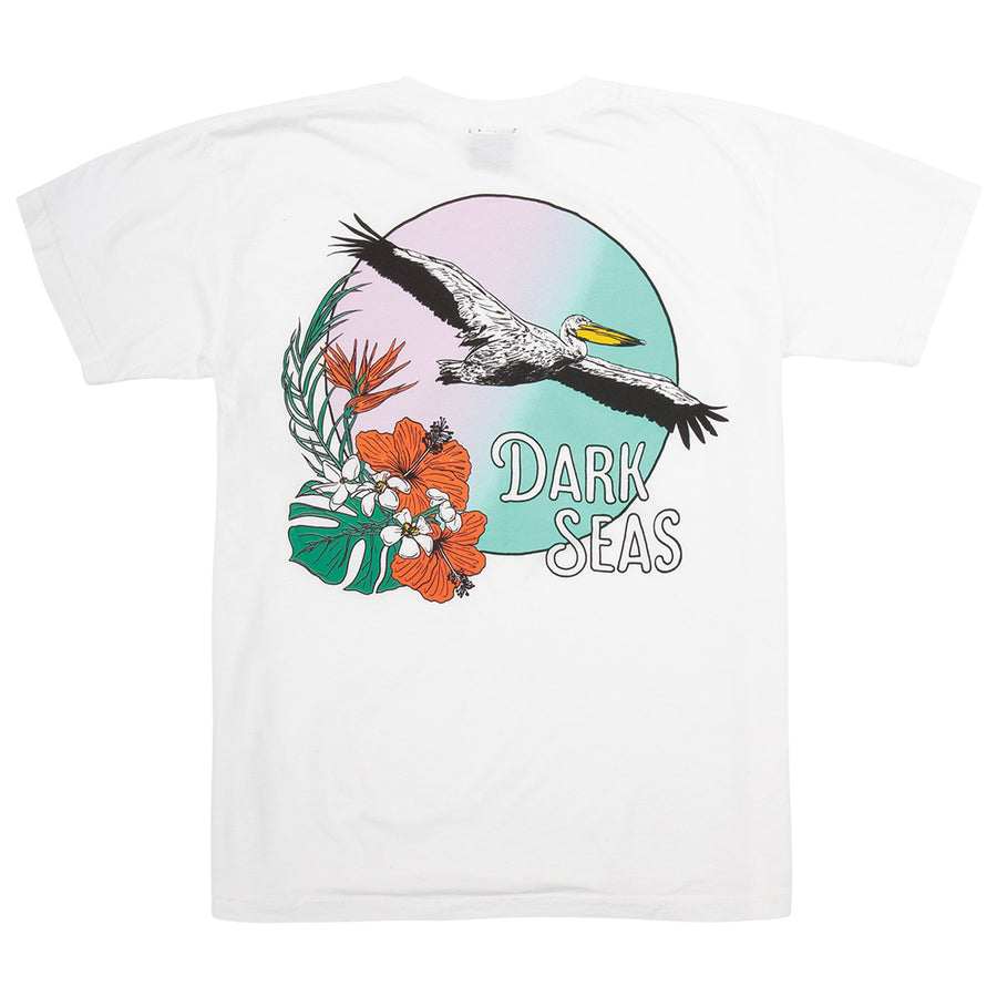 color: white ~ alt: hibiscus back alley tee