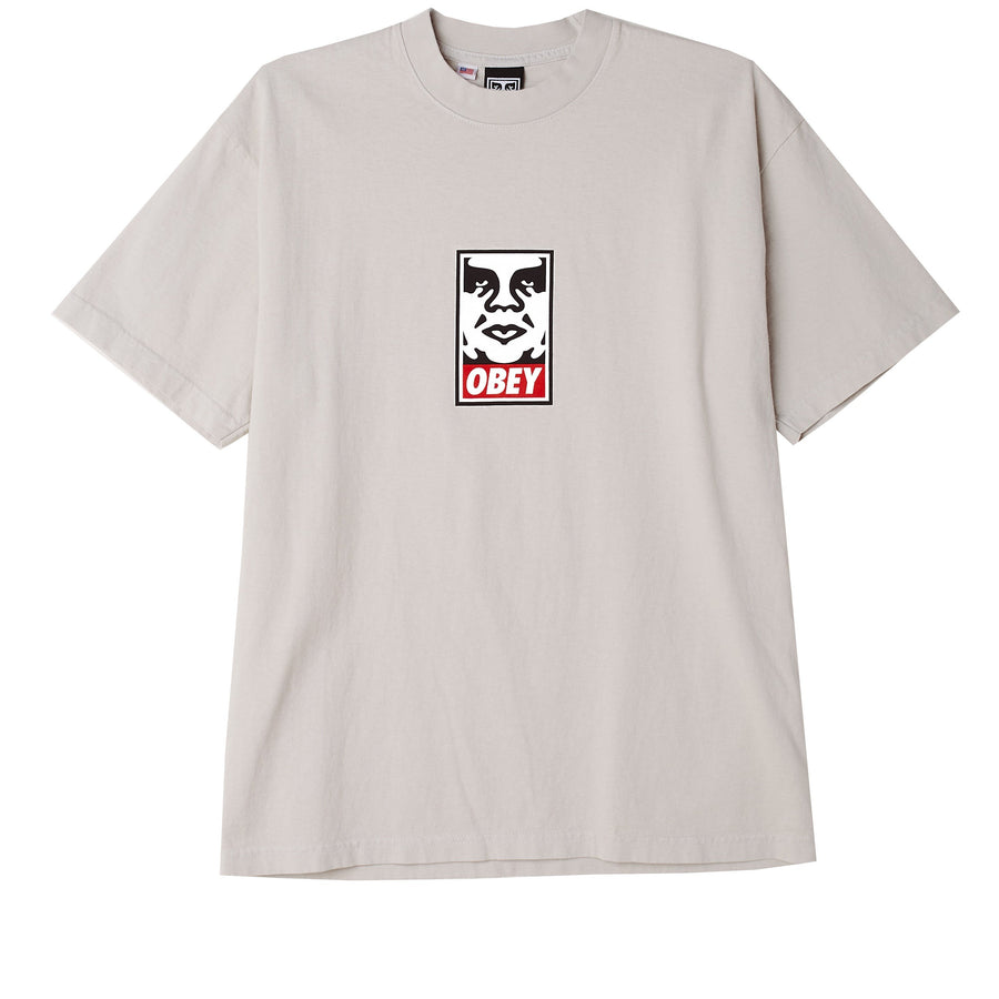 OBEY Icon Face Heavyweight Classic Box Tee Cement
