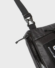 color: black ~ alt: GBY Ultralight - Cross-Body Bag 02 - Back Detail ~ info: Water resistant zipper detail