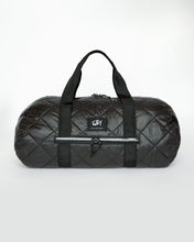 color: black ~ alt: GBY Ultralight - Quilted Gym Duffel Bag Front View
