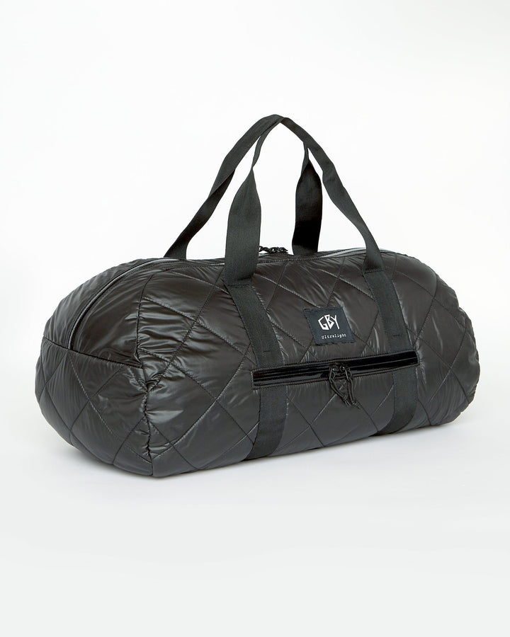 color: black ~ alt: GBY Ultralight - Quilted Gym Duffel Bag 3/4 View