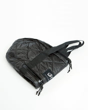 color: black ~ alt: GBY Ultralight - Quilted Gym Duffel Bag Folded 3/4 View