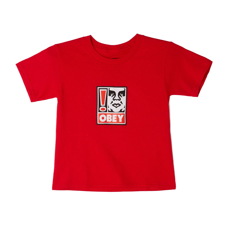 Exclamation Point Kids Tee red